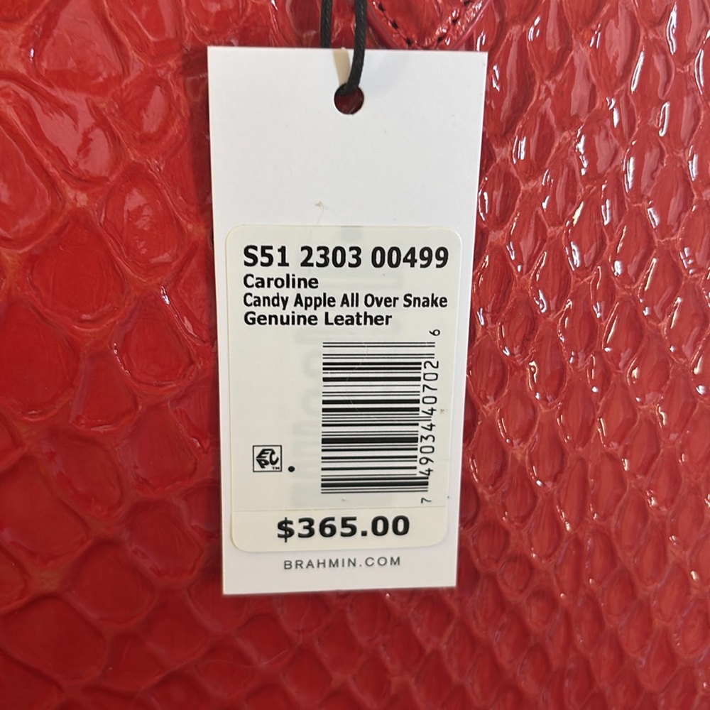 NWT Brahmin Candy Apple All Over Snake Caroline Tote and Wallet SET - Picture 3 of 9